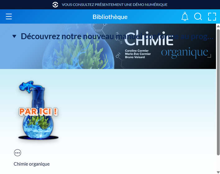 Chimie organique - Numérique