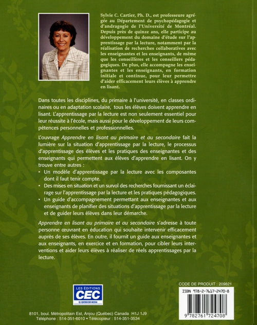 Apprendre en lisant au primaire et secondaire