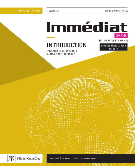 Immédiat Introduction - Secondaire 5 - Corrigé, 2e édition - Accès enseignant, Web 1 an