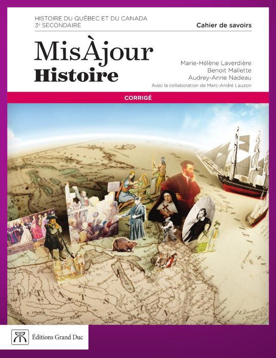 MisÀjour Histoire 3e secondaire - Corrigé du cahier - Accès enseignant, Web 1 an