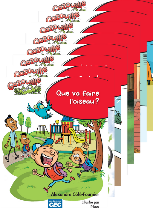 Gazouille Série rouge - Ensemble de 8 livrets version numérique, lecture, karaoké + Guide d'enseignement numérique + 8 fiches repros en numérique - Web enseignant (5 ans)                                              