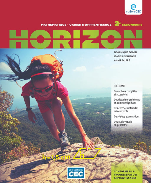 Horizon 2e secondaire - Cahier d'apprentissage (incluant les exercices interactifs) - Accès étudiants, Web 1 an (Livraison postale)             