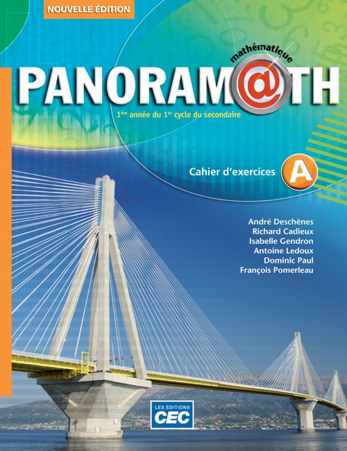 Panoramath 1re secondaire - Exercices interactifs A - Accès étudiants Web 1 an (Livraison postale)                                              