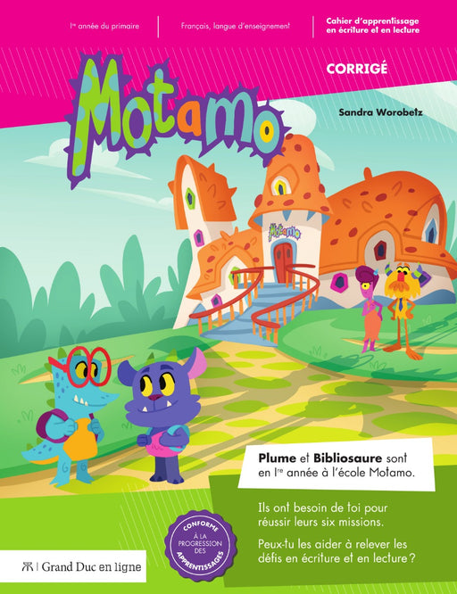 Motamo 1re année - Guide d'enseignement (incluant l'accès aux cahiers et exercices interactifs Tohubohu pour les élèves), Web 1 an (Livraison électronique)