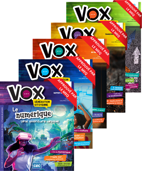 Vox 5e année - Ensemble des 5 fascicules                                