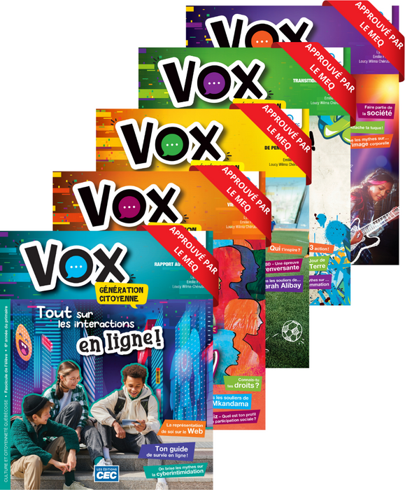 Vox 6e année - Guide d'enseignement, version papier + accès enseignant, Web 7 ans + Trousse                                                     